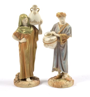 Lot 228 - A pair of Royal Worcester figures of Cairo...