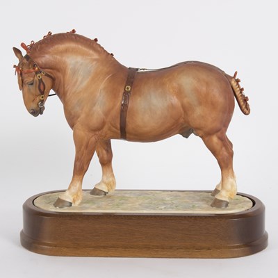 Lot 235 - A Royal Worcester model of a Suffolk Stallion,...