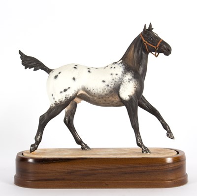 Lot 240 - A Royal Worcester figure, Appaloosa Stallion,...