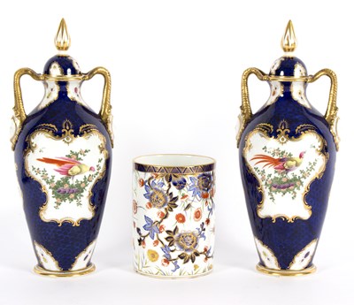 Lot 244 - A pair of Grainger & Co. Worcester two-handled...