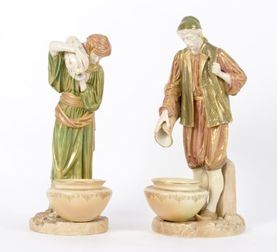 Lot 247 - A pair of Royal Worcester figures of water...