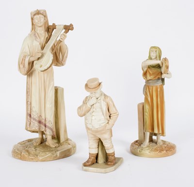 Lot 248 - A Royal Worcester figure of a musician, after...