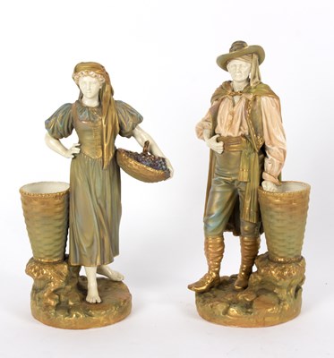 Lot 252 - A pair of Royal Worcester figures, after James...