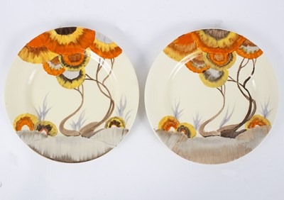 Lot 275 - A pair of Clarice Cliff Rodanthe pattern...