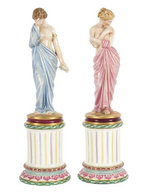 Lot 281 - A pair of Royal Worcester figures, Joy and...