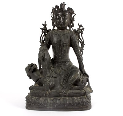 Lot 300 - An Indian bronze figure of a seated immortal...