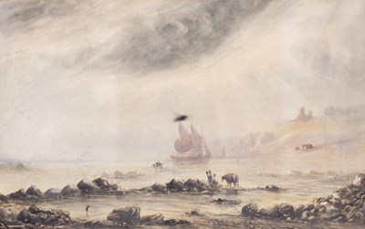 Lot 440 - Follower of John Scarlett Davis/Shore Scene...