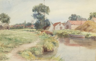 Lot 491 - M B Dawson/Canal Scene/signed/watercolour,...