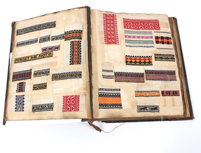 Lot 575 - A 19th Century swatch or sample book, the...