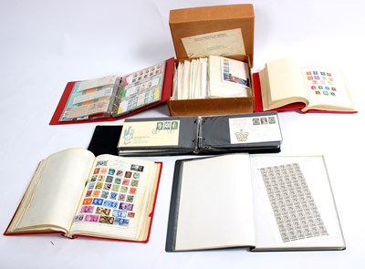 Lot 585 - A quantity of various stamps within albums,...