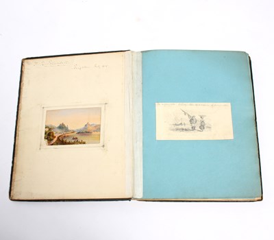 Lot 610 - A Victorian and later album containing scraps,...