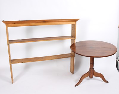 Lot 639 - A set of Victorian pine hanging wall shelves,...