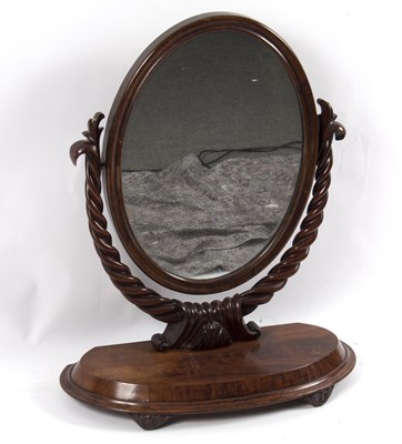 Lot 647 - A Victorian mahogany swing frame mirror, the...