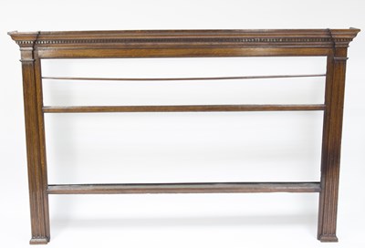 Lot 666 - An 18th Century hanging shelf with dentil...