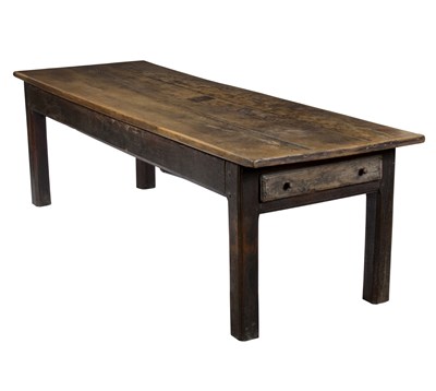 Lot 677 - An 18th Century oak farmhouse table, the...