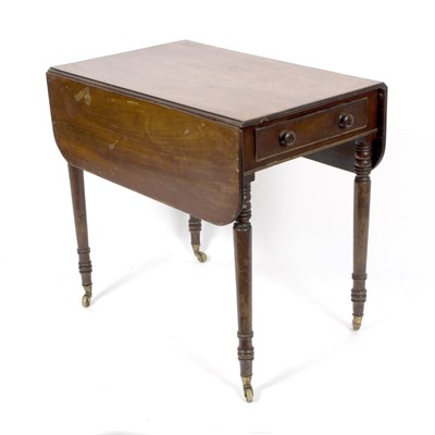 Lot 693 - A George IV mahogany two-flap Pembroke table...