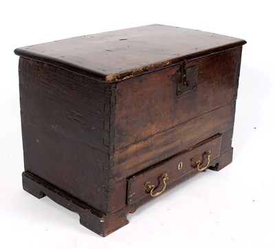 Lot 702 - A Georgian coffer bach with hinged cover and...