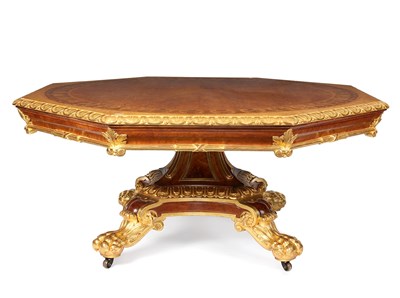 Lot 728 - A fine mid-19th Century maplewood table, the...