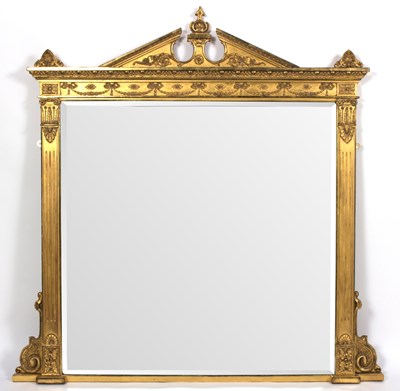 Lot 731 - An overmantel mirror of Regency design, the...