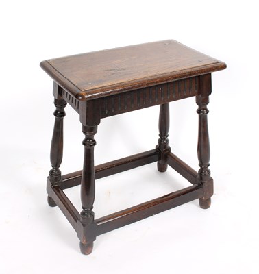 Lot 823 - An oak coffin stool, 50cm wide