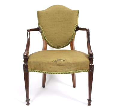 Lot 843 - A Hepplewhite style armchair