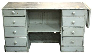 Lot 859 - A 19th Century painted shop counter, with bank...