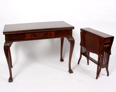 Lot 886 - A 1920s Chippendale revival mahogany card...