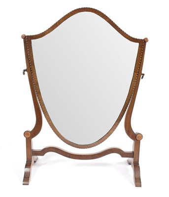 Lot 896 - A 19th Century shield-shaped swing frame mirror