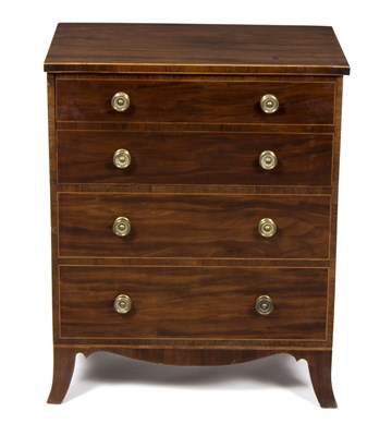 Lot 911 - A Regency mahogany and inlaid chest commode...