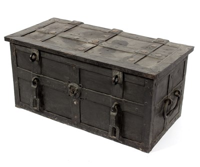 Lot 912 - A 17th Century German Armada chest, with...