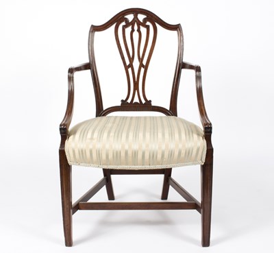 Lot 918 - A Regency mahogany open armchair with...