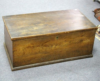 Lot 919 - A 19th Century elm blanket box, 90cm wide