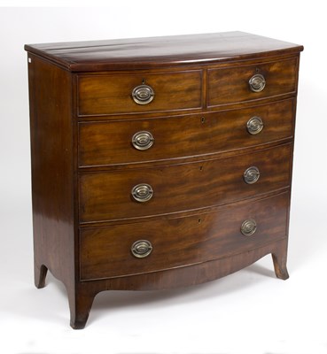 Lot 920 - A Regency mahogany chest of two short over...