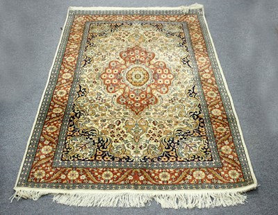 Lot 937 - An Isfahan rug, with all over floral design on...