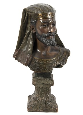 Lot 1003 - A bronzed terracotta bust in the manner of...