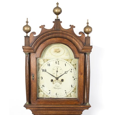 Lot 1018 - A late 18th Century oak eight-day longcase...