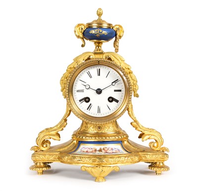 Lot 1024 - A 19th Century French mantel clock with...