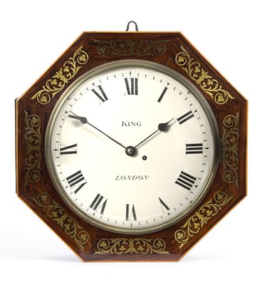 Lot 1026 - A fine Regency rosewood wall clock, the...