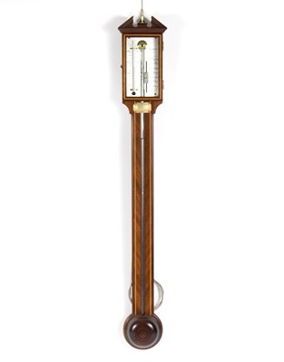 Lot 1031 - A reproduction stick barometer, the...