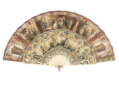 Lot 1041 - A fine 19th Century fan with gilded and...