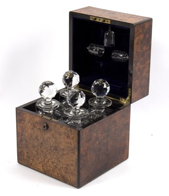 Lot 1066 - A Victorian walnut decanter box by Chapman,...