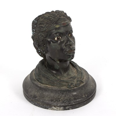 Lot 1070 - A 19th Century bronze figural inkwell,...