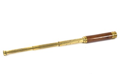 Lot 1105 - A 19th Century three-draw telescope, with...