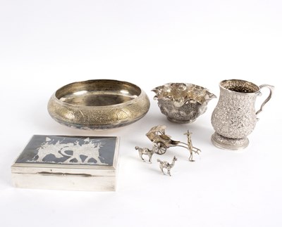 Lot 3 - A group of Indian and related metal wares to...
