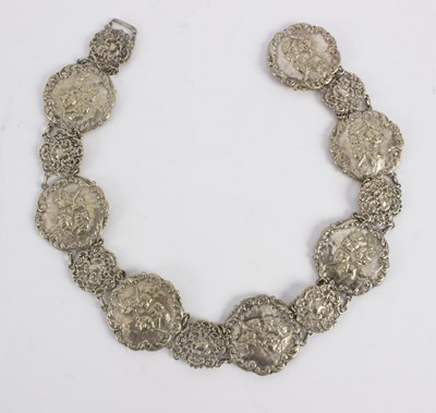 Lot 5 - An EPNS belt comprising seven circles and...