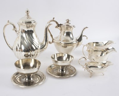 Lot 8 - A group of silver plated tea wares and a...