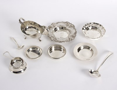 Lot 10 - An 18th Century style silver sauceboat,...