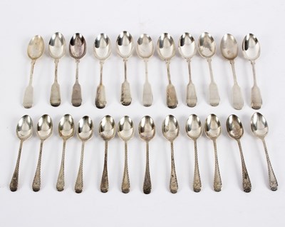 Lot 50 - A set of twelve silver coffee spoons, WSS,...