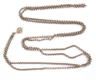 Lot 111 - A 9ct gold guard chain with clip,...