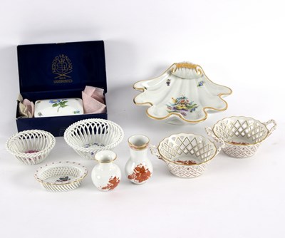 Lot 178 - A group of Herend porcelain to include a shell...